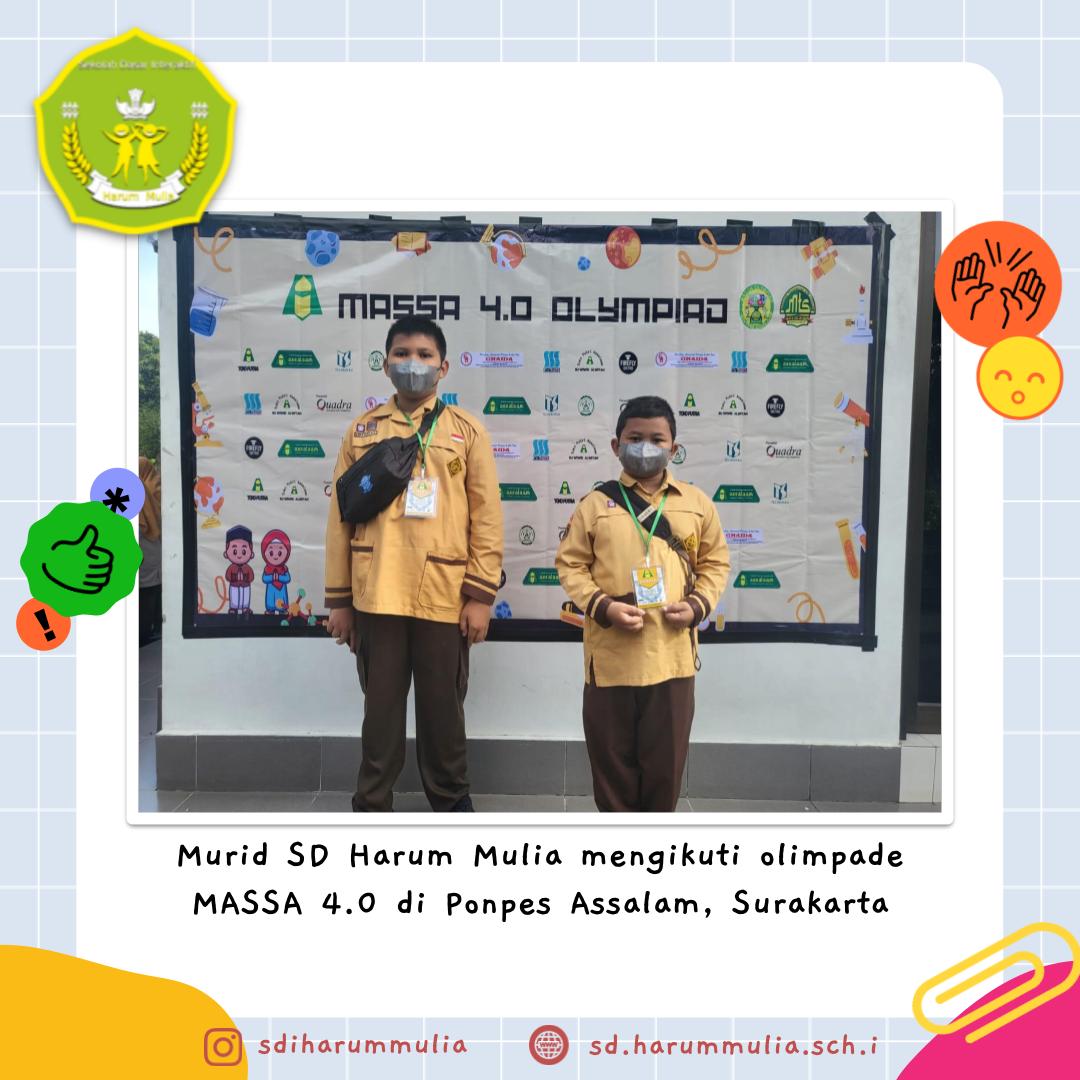 Murid SD Harum Mulia mengikuti olimpade MASSA 4.0 di Ponpes Assalam, Surakarta